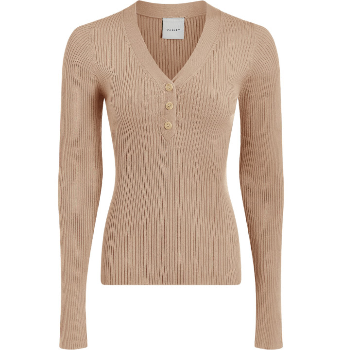 BLANCA V-NECK RIB KNIT TOP