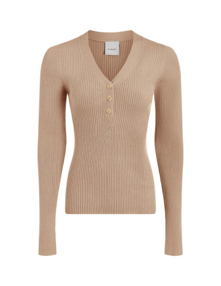 BLANCA V-NECK RIB KNIT TOP