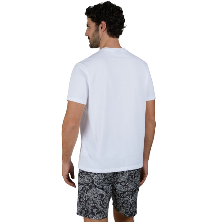 EMBROIDERED SHARK COTTON JERSEY T-SHIRT