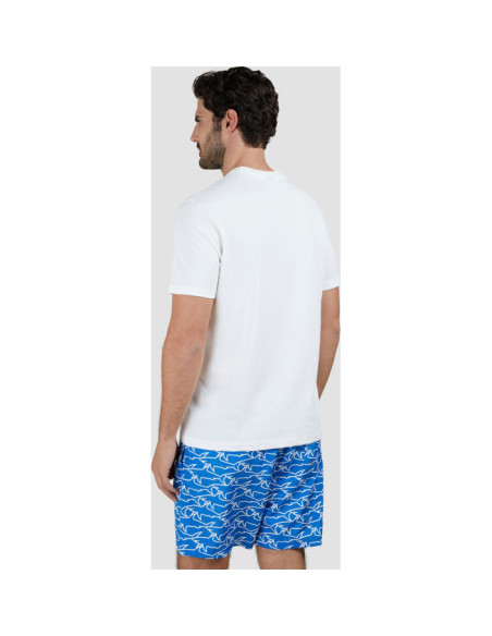 PRINTED SHARK COTTON JERSEY T-SHIRT