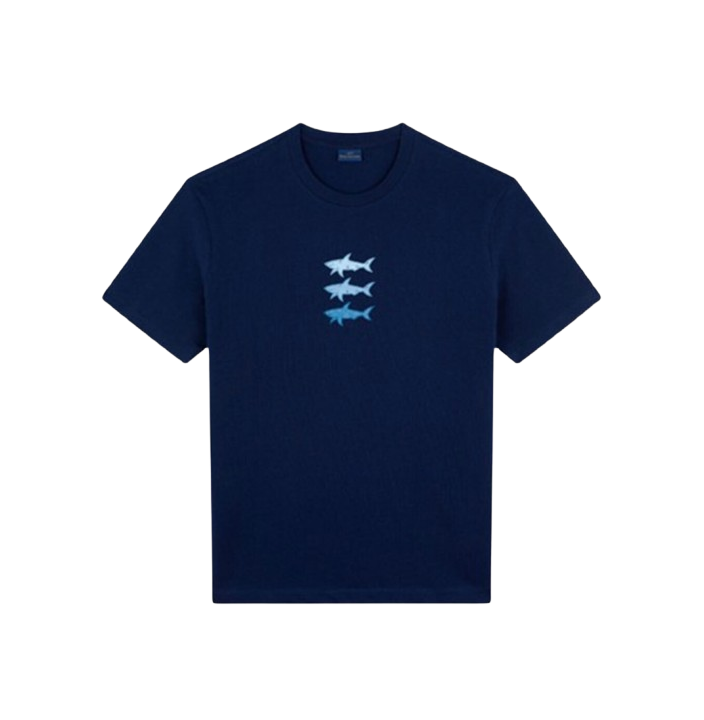 PRINTED SHARK COTTON JERSEY T-SHIRT