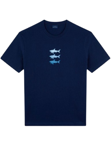 PRINTED SHARK COTTON JERSEY T-SHIRT