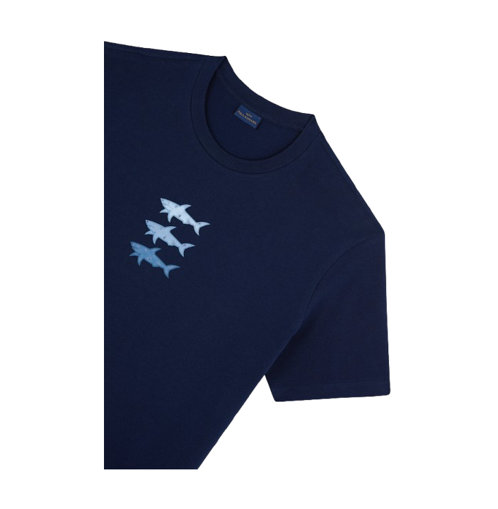 PRINTED SHARK COTTON JERSEY T-SHIRT