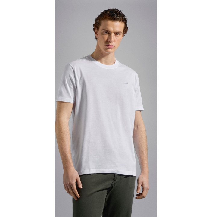SHARK BADGE COTTON JERSEY T-SHIRT