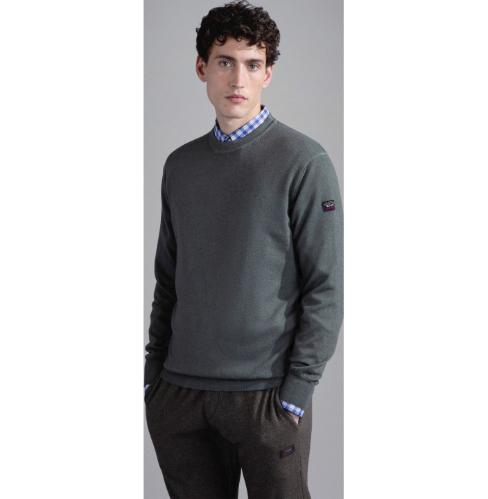 PULL RAS DU COU EN LAINE