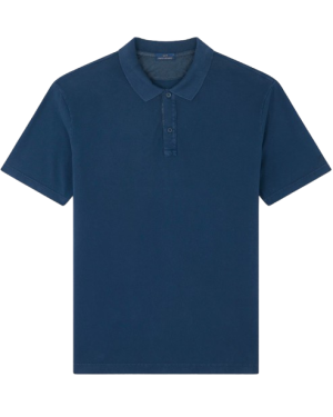 MOON BADGE GARMENT DYED COTTON PIQUÉ POLO SHIRT