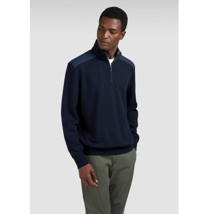 MAGLIA HALF ZIP IN LANA SOFT COOL TOUCH CON TYPHOON PLATINUM