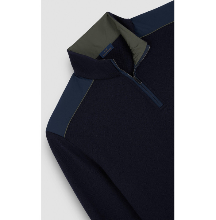 MAGLIA HALF ZIP IN LANA SOFT COOL TOUCH CON TYPHOON PLATINUM