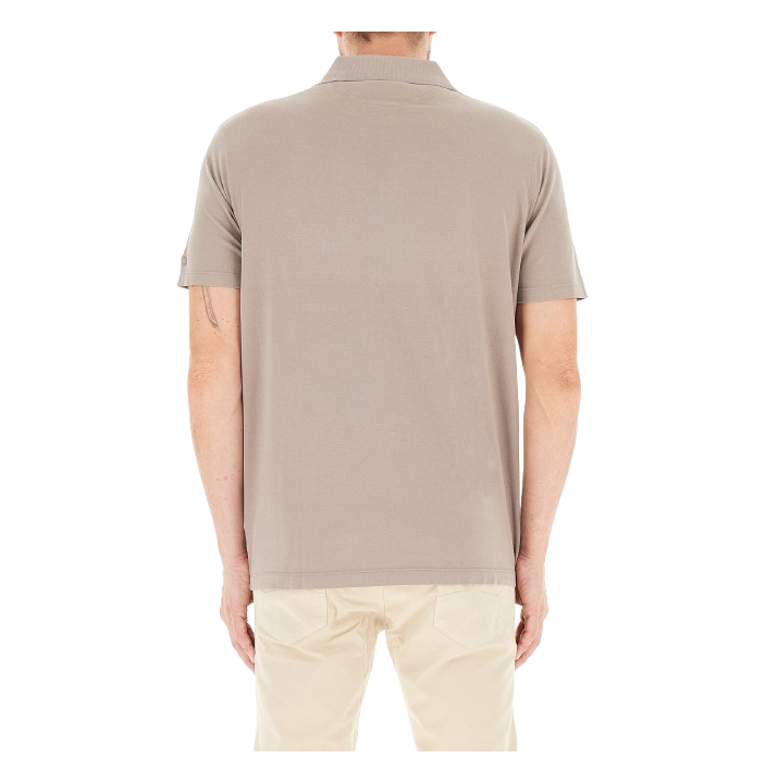 MOON BADGE GARMENT DYED COTTON PIQUÉ POLO SHIRT