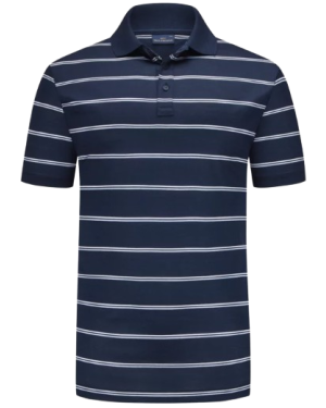 SHARK TAG DOUBLE MERCERISED JERSEY COTTON POLO SHIRT