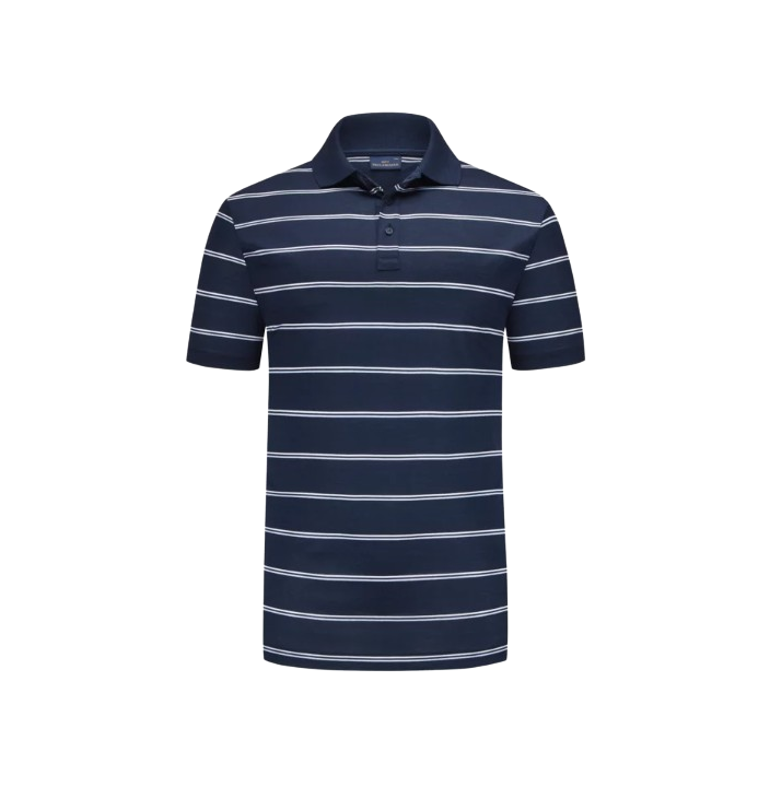 SHARK TAG DOUBLE MERCERISED JERSEY COTTON POLO SHIRT