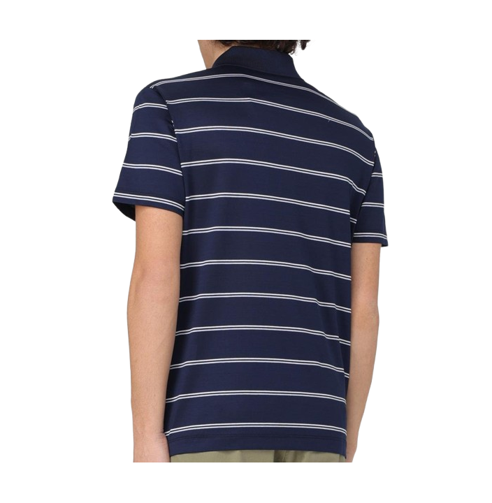 SHARK TAG DOUBLE MERCERISED JERSEY COTTON POLO SHIRT