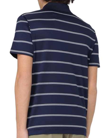 SHARK TAG DOUBLE MERCERISED JERSEY COTTON POLO SHIRT