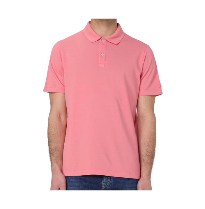 MOON BADGE GARMENT DYED COTTON PIQUÉ POLO SHIRT