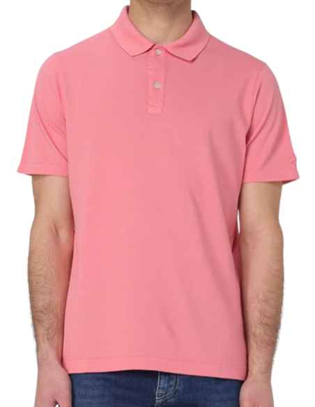 MOON BADGE GARMENT DYED COTTON PIQUÉ POLO SHIRT