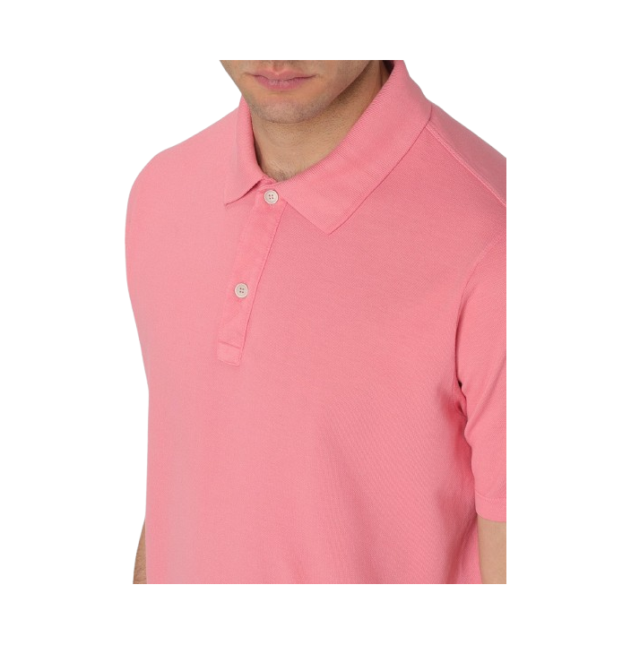 MOON BADGE GARMENT DYED COTTON PIQUÉ POLO SHIRT