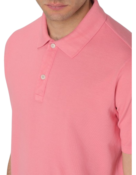 MOON BADGE GARMENT DYED COTTON PIQUÉ POLO SHIRT