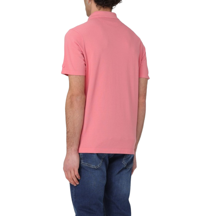 MOON BADGE GARMENT DYED COTTON PIQUÉ POLO SHIRT