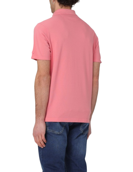 MOON BADGE GARMENT DYED COTTON PIQUÉ POLO SHIRT