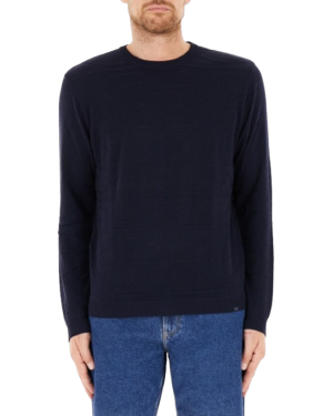 SHARK TAG MONOGRAM FRESCO COTTON CREWNECK