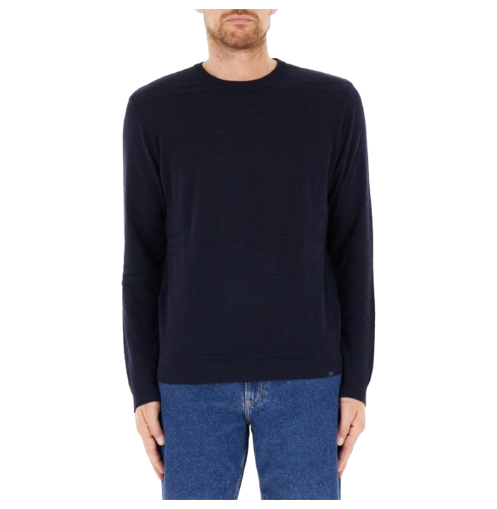 SHARK TAG MONOGRAM FRESCO COTTON CREWNECK