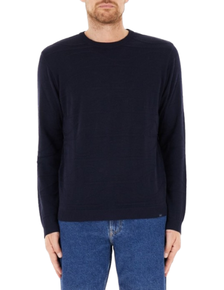 SHARK TAG MONOGRAM FRESCO COTTON CREWNECK