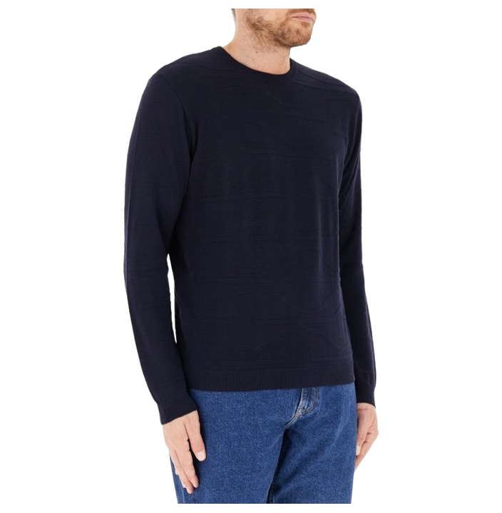 SHARK TAG MONOGRAM FRESCO COTTON CREWNECK