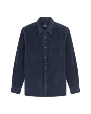 OVERSHIRT IN VELLUTO CON MOON BADGE