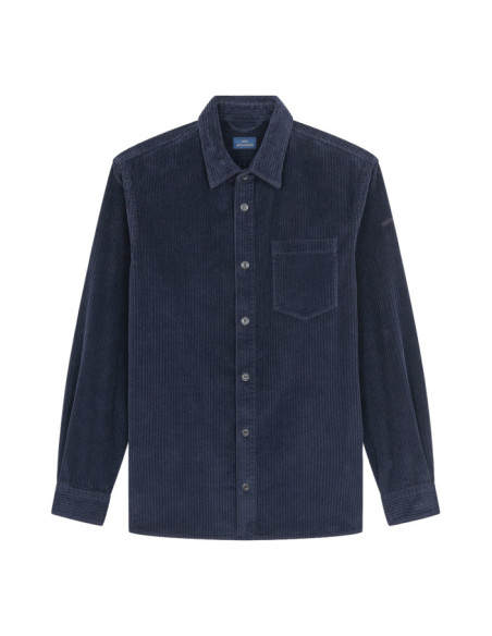 OVERSHIRT IN VELLUTO CON MOON BADGE