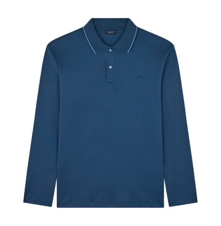 POLO IN COTONE AQUA TOUCH CON PINNA RICAMATA