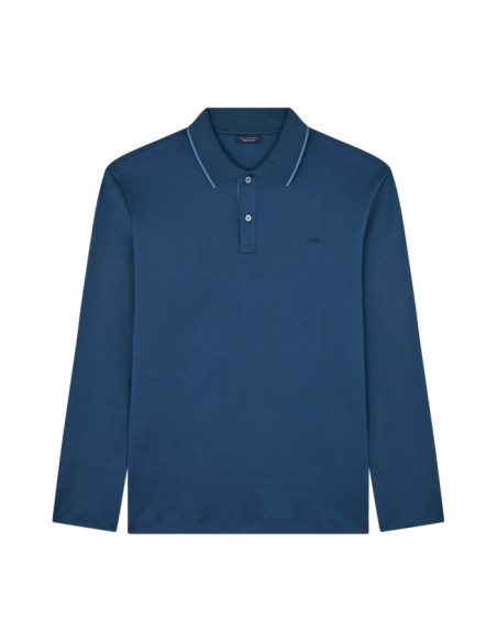 POLO IN COTONE AQUA TOUCH CON PINNA RICAMATA
