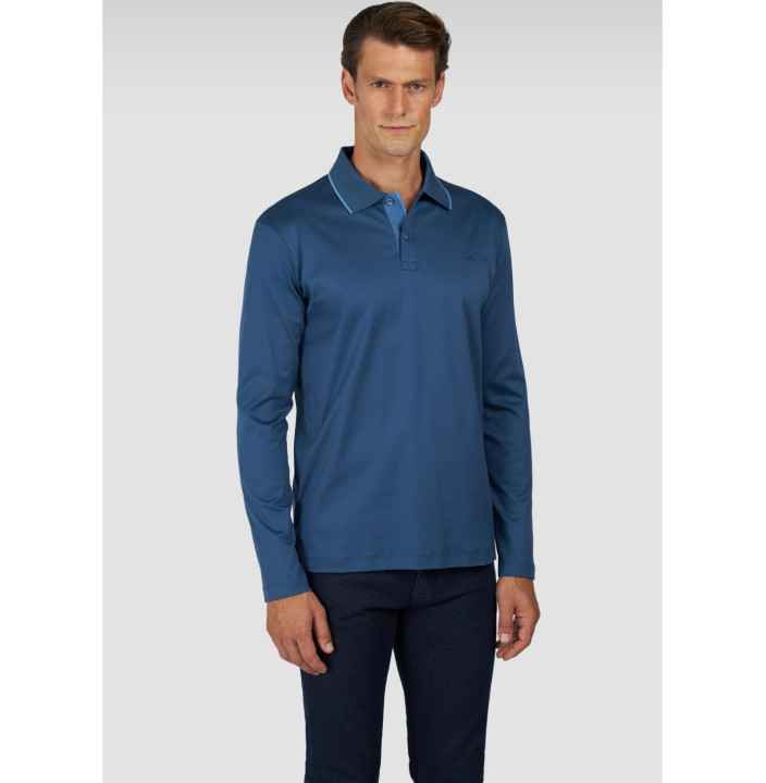 POLO IN COTONE AQUA TOUCH CON PINNA RICAMATA