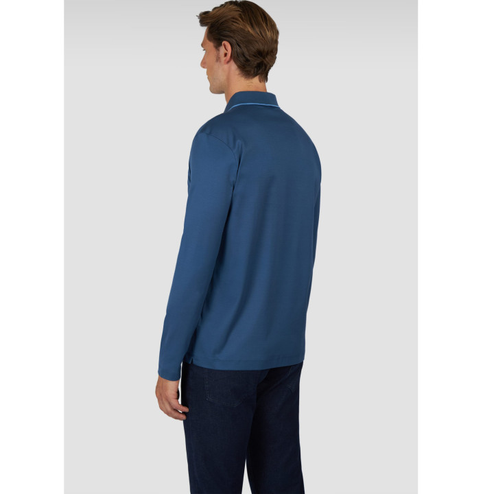 POLO IN COTONE AQUA TOUCH CON PINNA RICAMATA