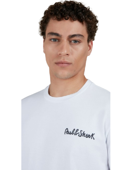 PRINTED PAUL&SHARK COTTON JERSEY T-SHIRT