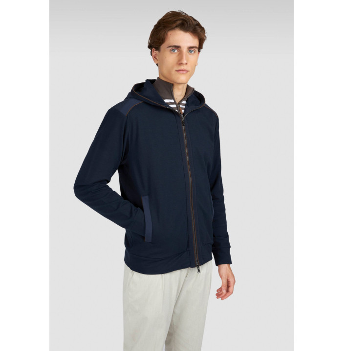 FULL ZIP IN COTONE XSOFT FLEECE CON SHARK TAG