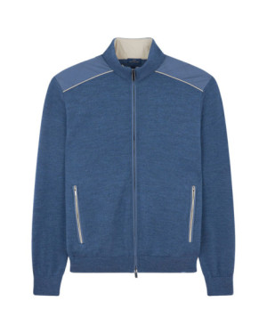 MAGLIA FULL ZIP IN LANA SOFT COOL TOUCH CON TYPHOON PLATINUM