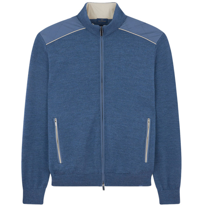 MAGLIA FULL ZIP IN LANA SOFT COOL TOUCH CON TYPHOON PLATINUM