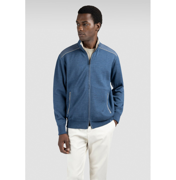 MAGLIA FULL ZIP IN LANA SOFT COOL TOUCH CON TYPHOON PLATINUM