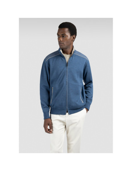 MAGLIA FULL ZIP IN LANA SOFT COOL TOUCH CON TYPHOON PLATINUM