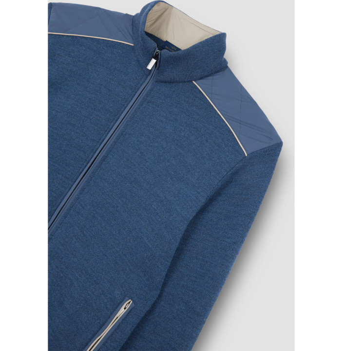 MAGLIA FULL ZIP IN LANA SOFT COOL TOUCH CON TYPHOON PLATINUM