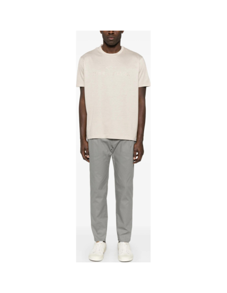 EMBROIDERED LOGO RIVIERA XSOFT COTTON JERSEY T-SHIRT