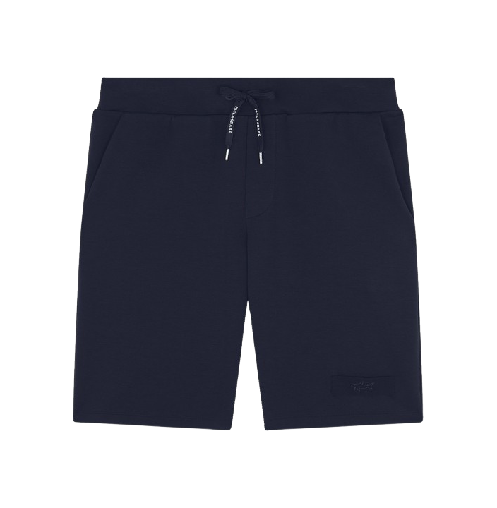 EMBROIDERED SHARK ACTIVE FLEECE COTTON BERMUDA