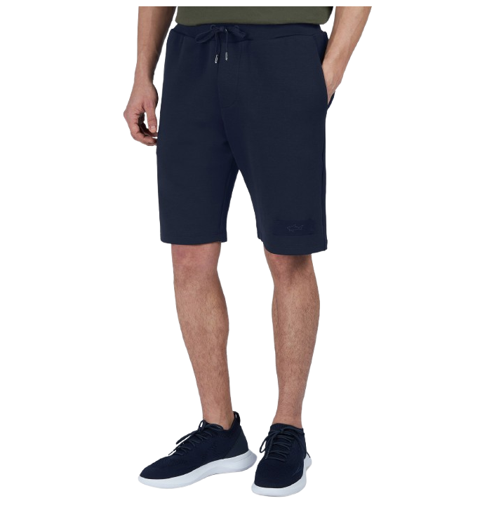 EMBROIDERED SHARK ACTIVE FLEECE COTTON BERMUDA