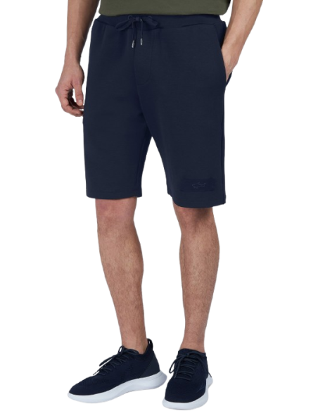 EMBROIDERED SHARK ACTIVE FLEECE COTTON BERMUDA