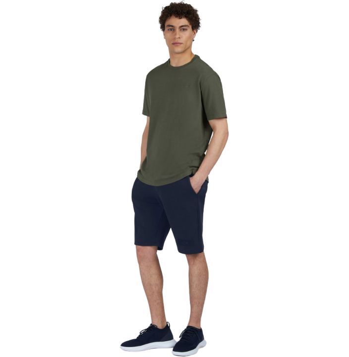 EMBROIDERED SHARK ACTIVE FLEECE COTTON BERMUDA