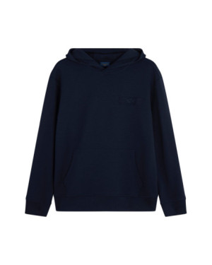 HOODIE IN COTONE XSOFT FLEECE CON RICAMO