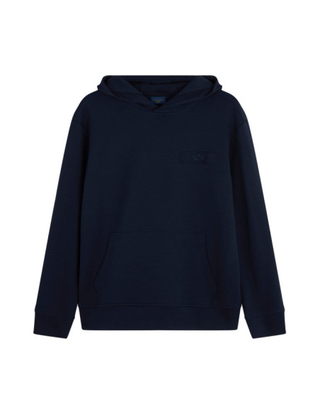 HOODIE IN COTONE XSOFT FLEECE CON RICAMO