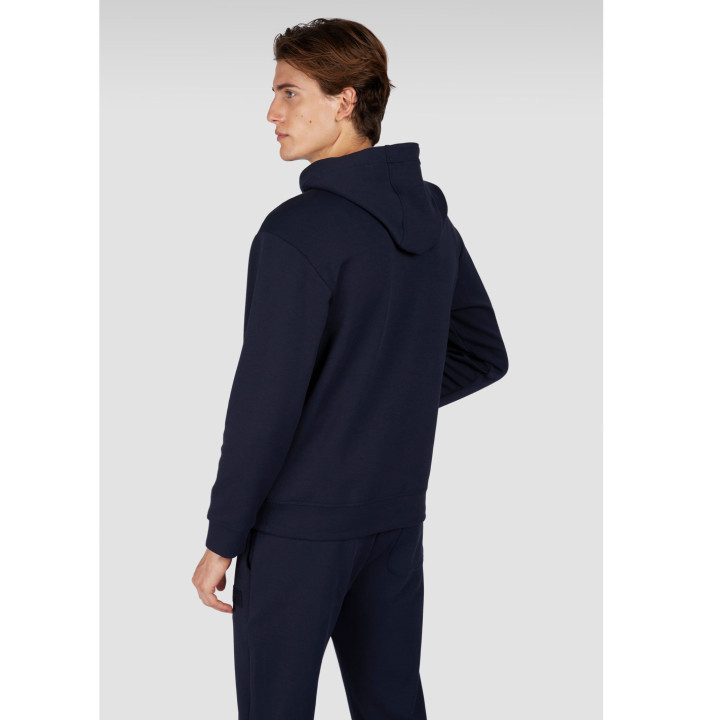 HOODIE IN COTONE XSOFT FLEECE CON RICAMO