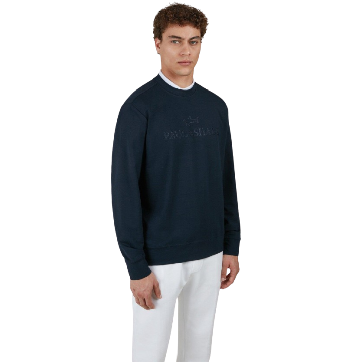 RIVIERA EMBROIDERED LOGO XSOFT FLEECE COTTON SWEATSHIRT
