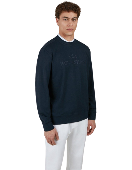 RIVIERA EMBROIDERED LOGO XSOFT FLEECE COTTON SWEATSHIRT